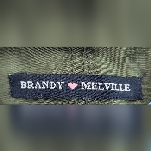 BRANDY MELVILLE Utility Jacket Military Style Olive Green Size M - Picture 4 of 10
